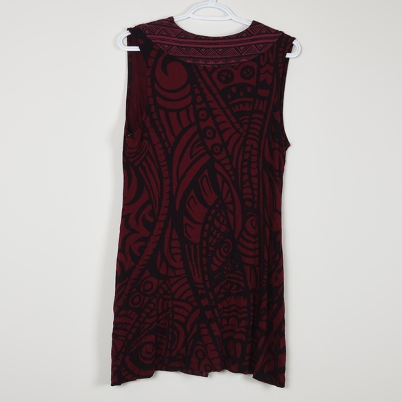 Soft Surroundings Red Wine Print Dress XS - Picture 2 of 3
